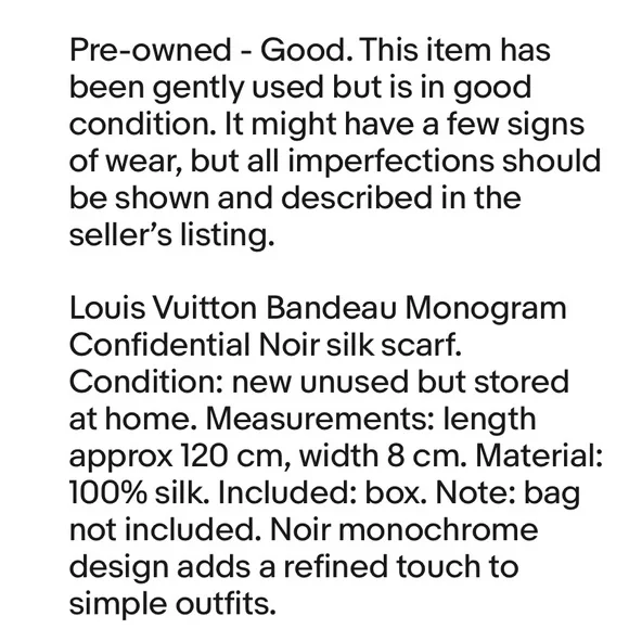 Louis Vuitton Monogram Scarf with Gold Accents - Picture 9 of 9